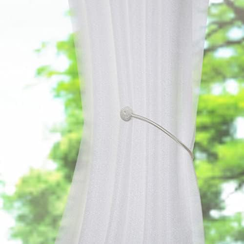 2 pcs Magnetic Curtain Holdbacks Beige