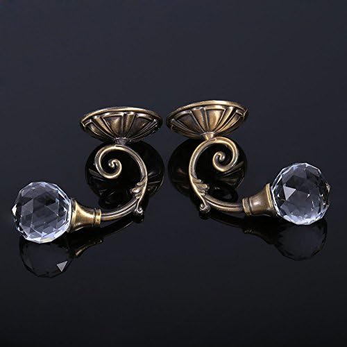 Crystal Curtain Tiebacks 2X Metal Bronze