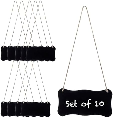 MyGift 5 Inch Mini Chalkboard Signs Set of 10