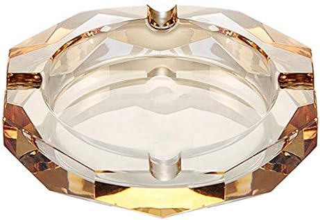 Crystal Glass Ashtray with 4 Smoke Slots