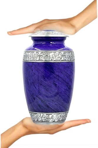 Bold Divine Purple Large Cremation Urn for Adult Ashes