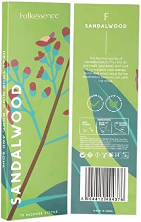 Folkulture Sandalwood Incense Sticks Pack of 75 1