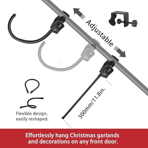 Adjustable Garland Hanger for Front Door 32-80 Inches