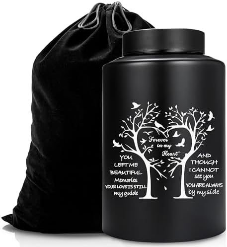 220 Lbs Black Tree of Love Urns for Ashes