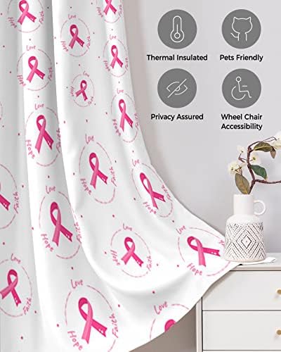 Pink String Door Curtains - Blackout Panels 42x84 Inch