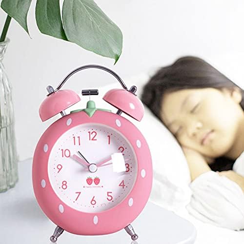 3 Inch Strawberry Twin Bell Alarm Clock With Backlight
