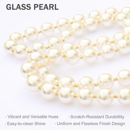 Glass Pearl Garland Tassel 35 Inch Farmhouse Decor