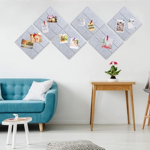 Yunihome Decorative Bulletin Board Wall Tiles 12 Pack 36x48in