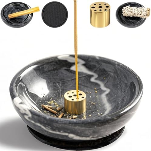 Natural Marble Incense Holder with 9 Holes