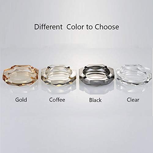 Crystal Glass Ashtray with 4 Smoke Slots