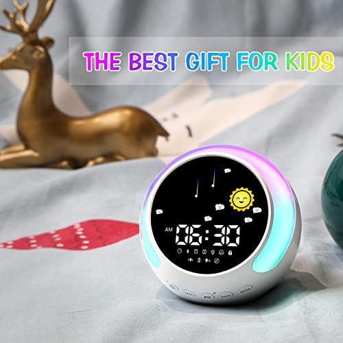 Kids Alarm Clock with Touch Night Light and Bluetooth Speaker