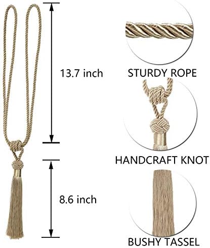 BEL AVENIR Curtain Tiebacks 2 Pack Holdbacks