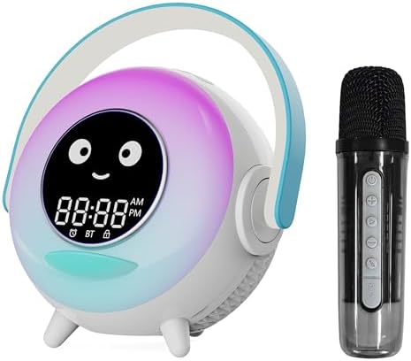 LOVME Toddler Sleep Training Alarm Clock with Night Light and Bluetooth Speaker