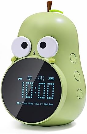 ANMONES Pear Alarm Clock for Kids Triple Alarms 5 Ringtones