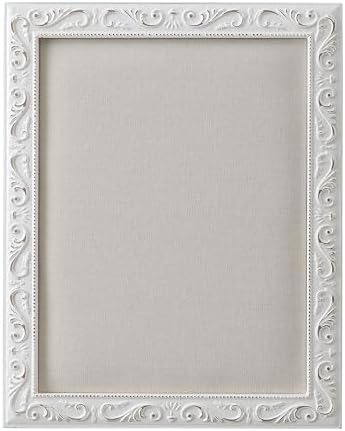 SOFE Rustic Bulletin Board for Wall - White Linen 16x13 Inches