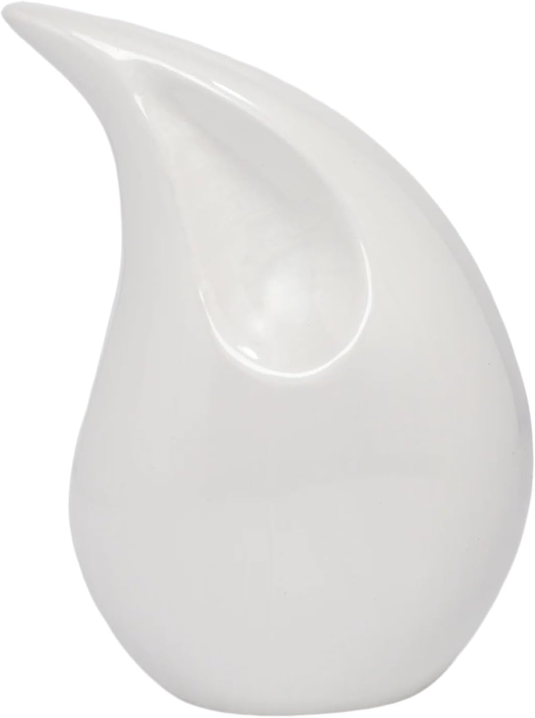 Royal Rapture Teardrop Urn for Ashes 8 Inch White RT01-01