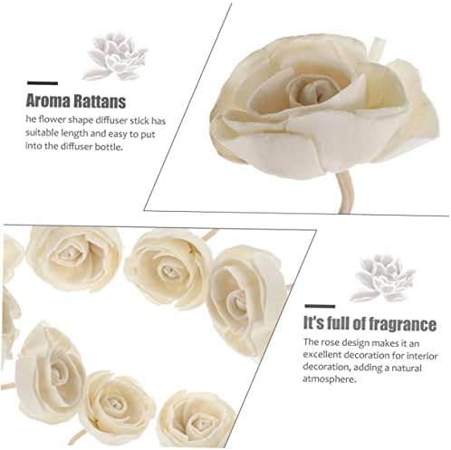 Mobestech 3Pcs Dried Flower Diffuser Sticks Natural Rattan Aromatherapy Decor