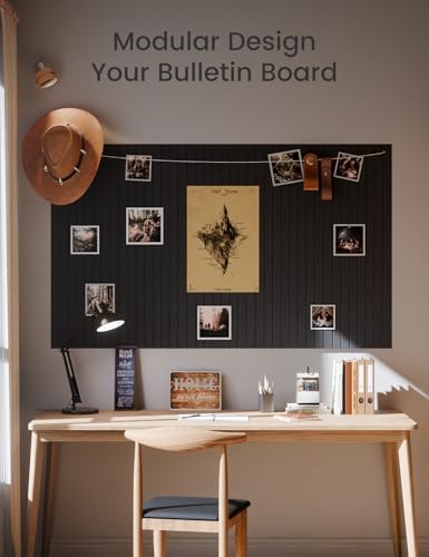 6 Pack Large Felt Bulletin Board Tiles 36x24 Black