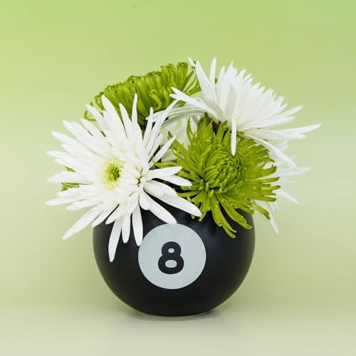 Bando Novelty 8 Ball Flower Vase Retro Ceramic Decor