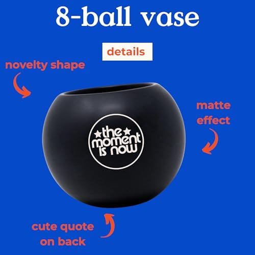 Bando Novelty 8 Ball Flower Vase Retro Ceramic Decor