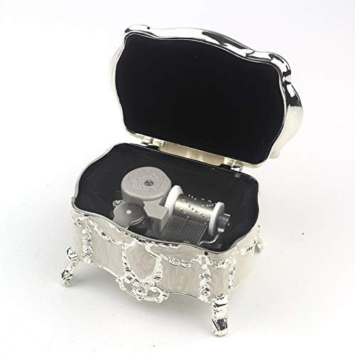 ROSIKING Embossed Alloy Music Box Wind Up Antique Gift