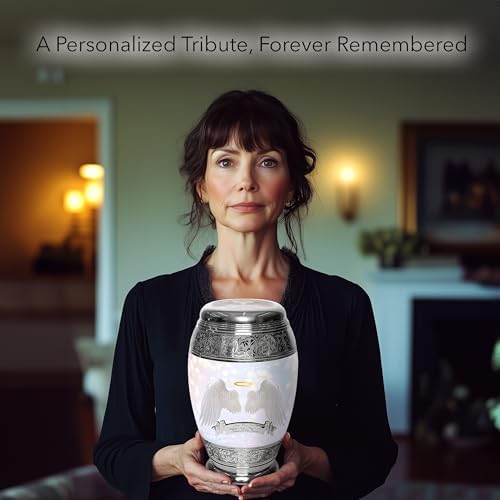 Guardian Angel Cremation Urn for Women - Handcrafted