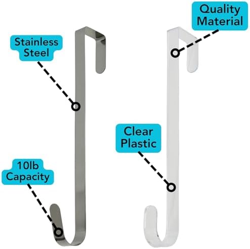 Iconikal 4 Pack Wreath Hangers 13 Inch 10 lb Capacity