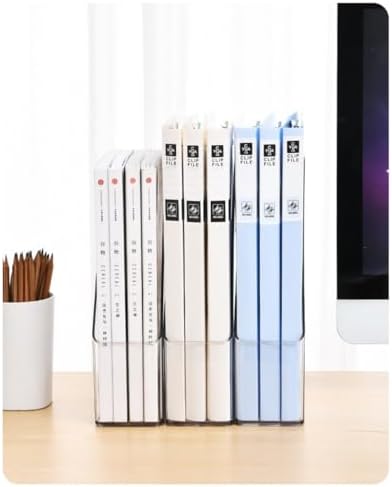 Acrylic Magazine Holder 2PCS Clear Book Organizer with 3pcs Silicone Bookmarks