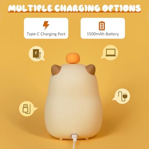 Capybara Night Light with Digital Clock