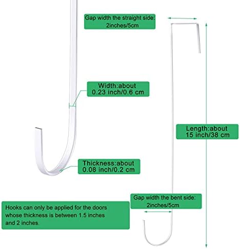 Hotop 15 Inch Steel Wreath Hanger Hooks 2 Pack