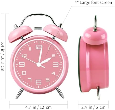 Pxy Loud Alarm Clock for Heavy Sleepers 3D Dial Battery Operated