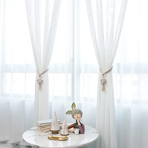 4 Pack Rustic Cotton Rope Curtain Tiebacks