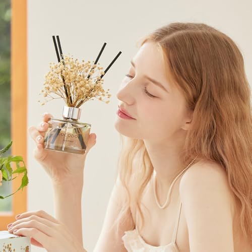 Cocodor Flower Reed Diffuser Set 67oz Lemon Eucalyptus Scent