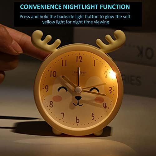 3 Inch Cartoon Animal Silent Alarm Clock
