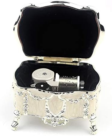 ROSIKING Embossed Alloy Music Box Wind Up Antique Gift