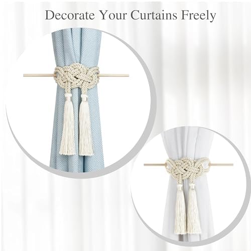 Elegant Curtain Tiebacks with Tassel 2pack