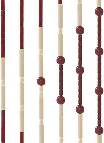 Boho Bamboo Beaded Curtain for Privacy Decor