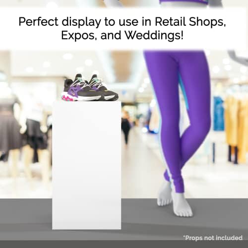 White Acrylic Display Box with Open Side 12x12x24
