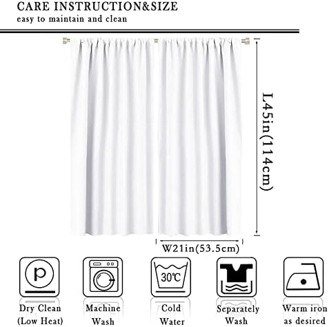 Colorful Wooden Bathroom Curtain 2 Panel Set W42xL45in