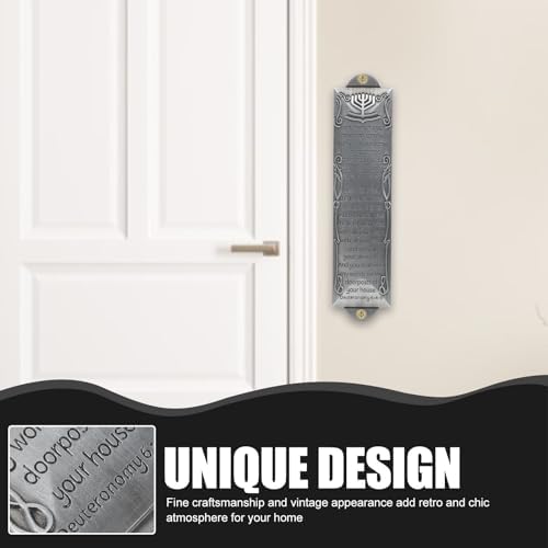 Veemoon Metal Mezuzah with Scroll for Door