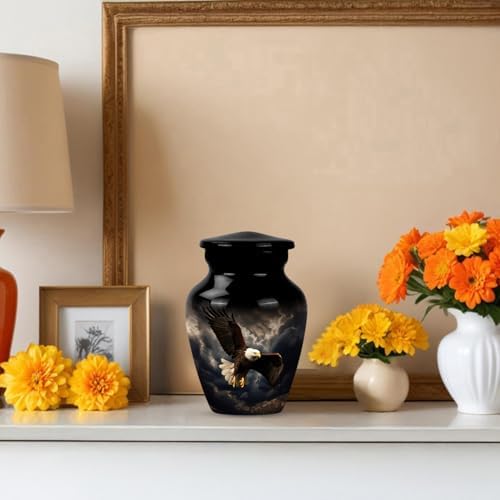 Black Eagle Cremation Urns for Human Ashes 3 Inch 4 Pcs