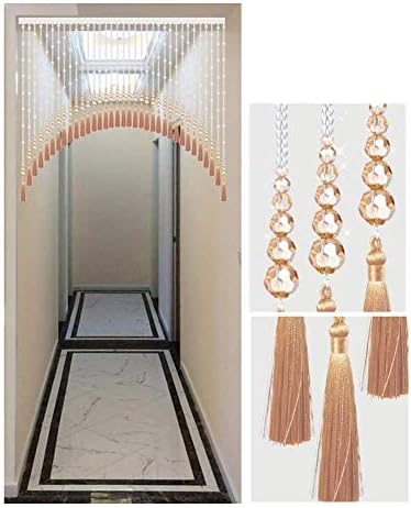 Crystal Beaded Curtain for Doorway Passage Decor 135x100CM