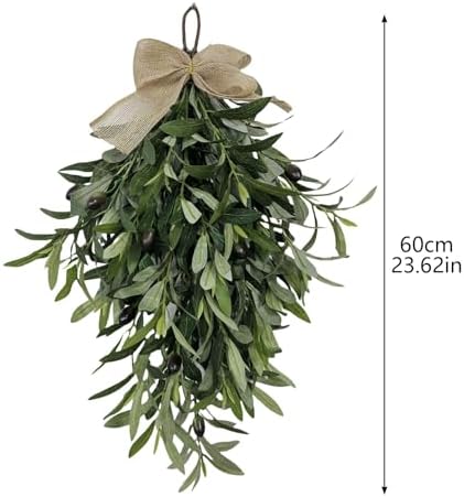 Wnvivi 236 Inch Olive Teardrop Swags Faux Greenery