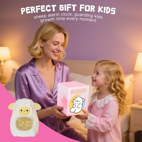 TCJJ Kids Sleep Training Alarm Clock with Night Light