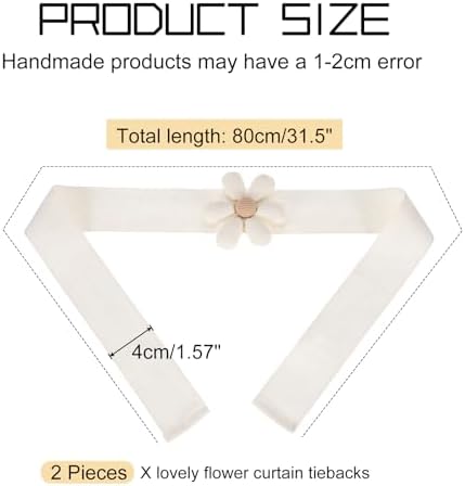 Uxcell Curtain Tiebacks 2 Pack Cute Flower Holdbacks