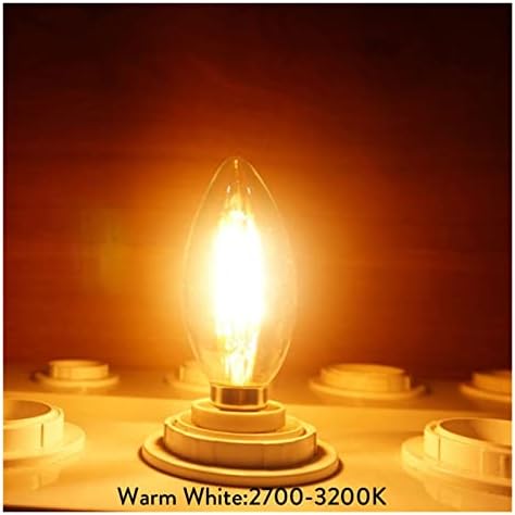 10pcs Dimmable 6w Candle Bulb LED Filament B22 Bayonet 220V Warm White Light