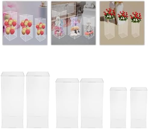 2 Pack Acrylic Pedestal Display for Weddings and Events