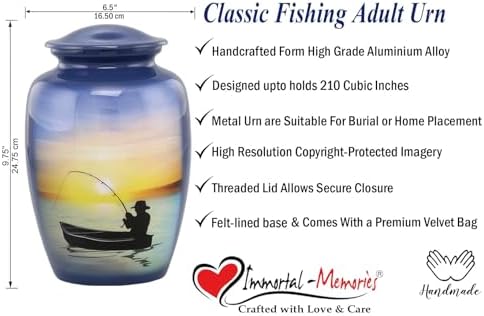 Fishing Urn - Large Capacity Adult Ashes Urn