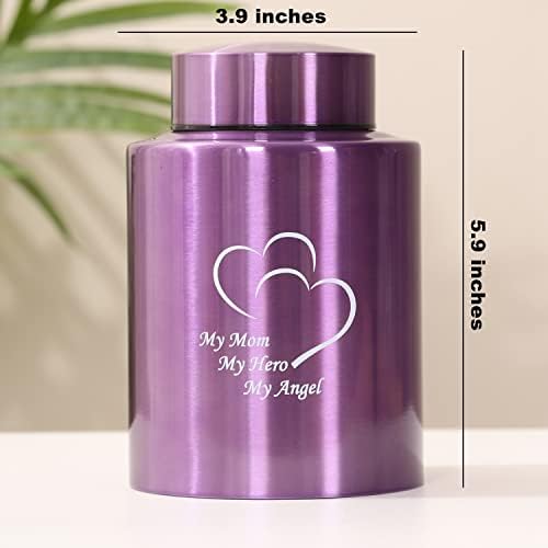 Medium Stainless Steel Urn for Human Ashes Keepsake