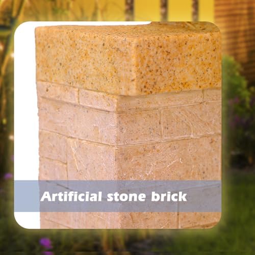 4-Tier Indoor Outdoor Water Feature Fountain with LED Lights Yellow